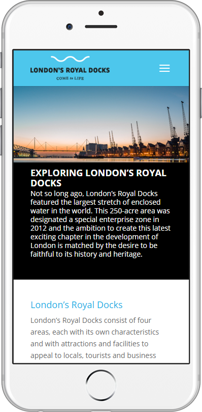 London's Royal Docks website