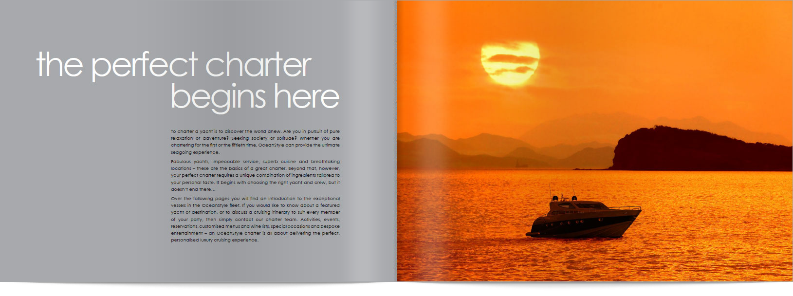 Oceanstyle Luxury yacht charter brochure