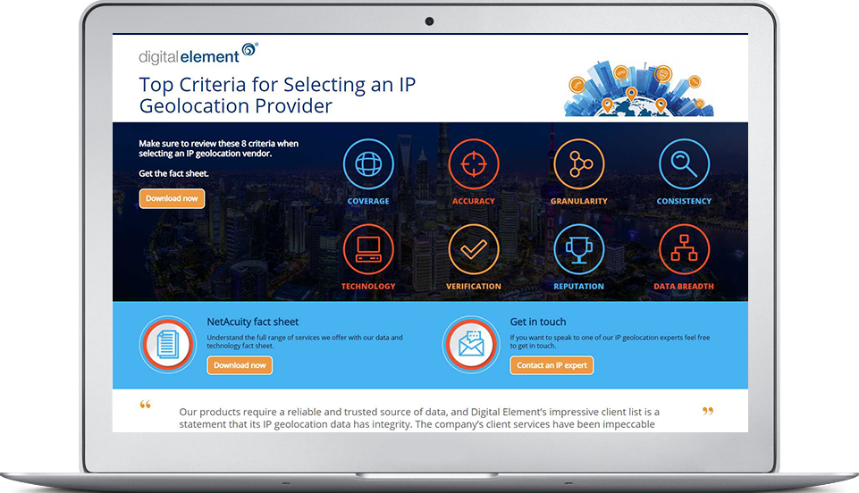 Digital element landing pages - Cogent Design